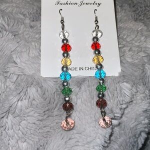 6/$20 Multicolor Beaded Dangle Earrings